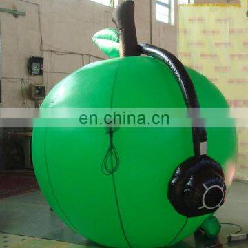 beautiful green advertising inflatable apple model inflatable vegetable and fruit