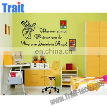 low price 60x90cm Cute Angel cartoon character Removable DIY PVC Wall Stickers for bedroom kids room