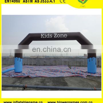 Chocolate color promotion door customized Chocolate color inflatable arch pvc