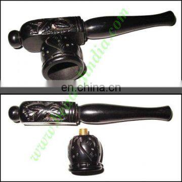 Handmade real ebony wood smoking pipe, size : 5 inch pipe