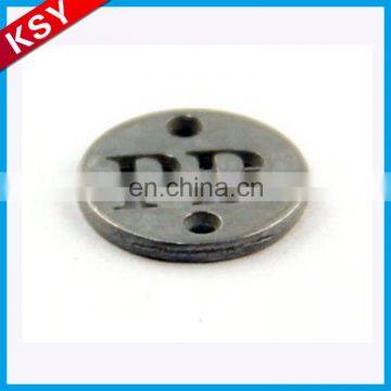 Oem Superior Quality Brand Logo Label Jeans Plate Metal Tag On Clothing