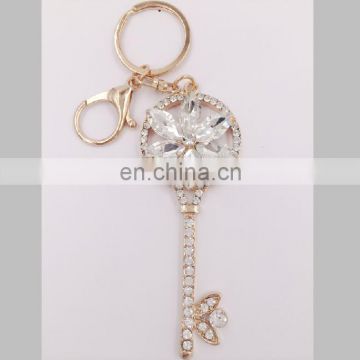 Hot Sale Creative New Product Crystal Key Chain Metal Key Chain Petal Key Chain