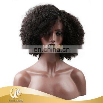 10" kinky curly wig handmade wig, cheap price and high quality