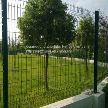 Green vinyl coated heavy welded wire mesh fence panels for sale