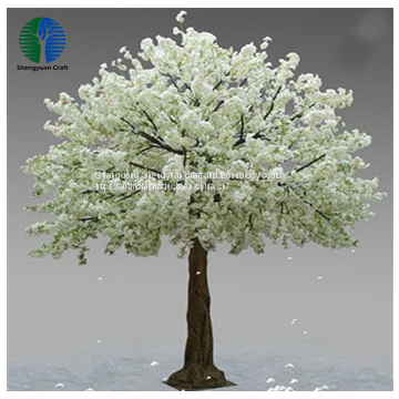 Factory high quality white artificial cherry blossom tree for interior decoration