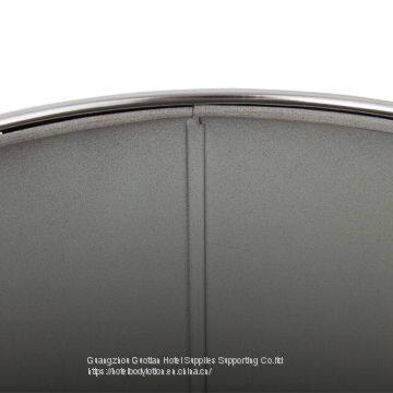 Waste Bins, Round Spray Paint Stainless Steel Trash Can With Ring - Small Metal Trash Bin Without Lid-Office,Home,Hotel-Waste Basket,Dustbin,Garbage Bin-11L photo-5