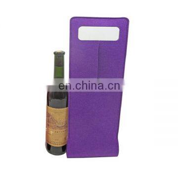 custom durable leather Felt Double Wine bag Box Household Storage Wine bottle Gift Bags