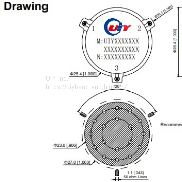 RF Drop in Circulator 0.2 ~ 3.6GHz Surface Mount Case Customized photo-4