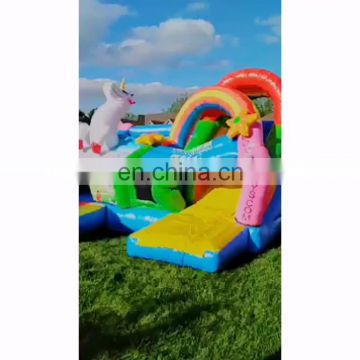 the unicorn commercial inflatable bouncer combo jumping bouncy castle