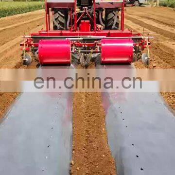 Combined farm tractor agricultural machinery rotary ridger cultivator with fertilizer spreader