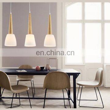 Modern Simple Wood Lampshade Kitchen Ceiling Pendant Lights photo-4