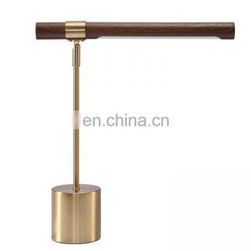 Wholesale Custom Logo Packaging Nordic Modern Luxury Decorative Bedroom Hotel LED Brass Gold Table Lamp photo-2