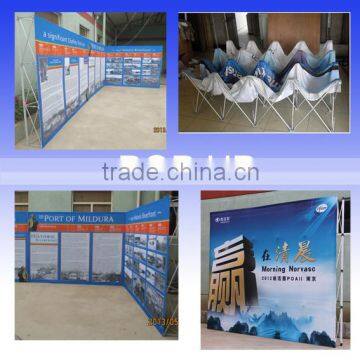 megnetic silver pull up banner for exhibition