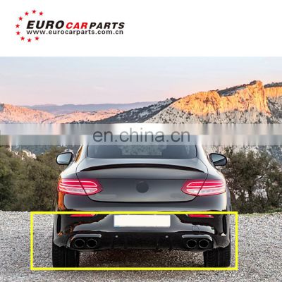 2019 C class w205 C43 diffuser and muffler tips for C200 C260 C300 coupe and sedan rear diffuser and exhaust pipes