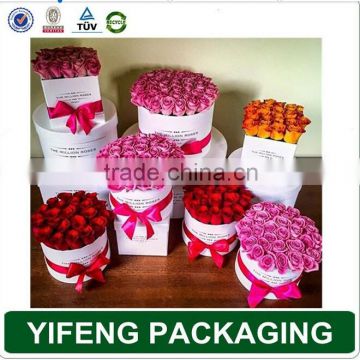 Luxury paper tube gift packaging flower boxes with own logo