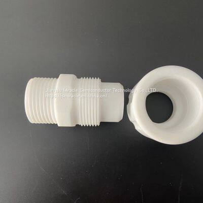 Corrosion Resistance White Virgin PTFE Fitting Male Connector photo-3