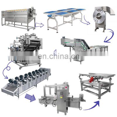 Automatic potato chips making machine French Fries production line