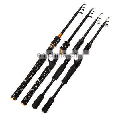 1.8m 2.1m 2.4m 2.7m Carbon telescopic lure pole Hand-sea dual-purpose straight handle gun rod