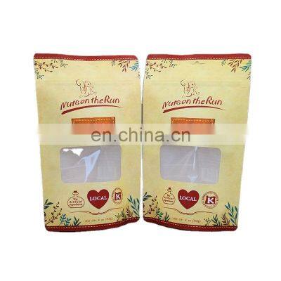 kraft paper doypack with window