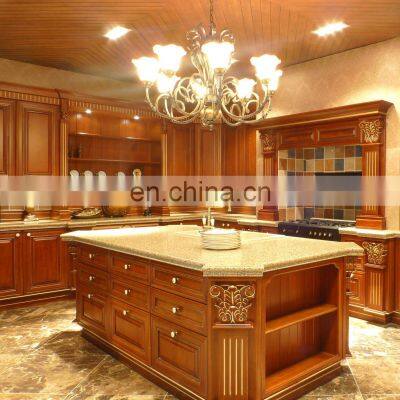 High quality classic customize wooden kitchen furniture cabinet design with kitchen island cocina