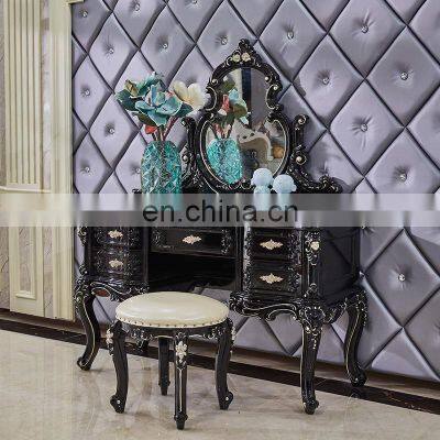 Luxury Beauty Make-Up Dressing Table Set Wooden Dresser Vanity Makeup Table