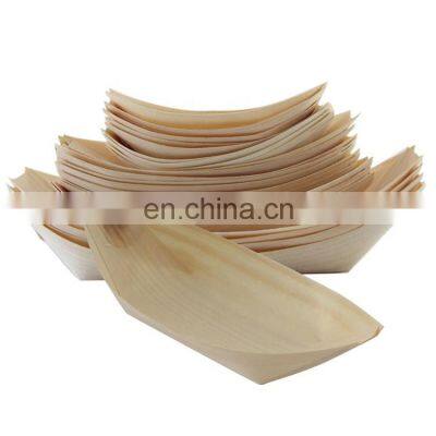 Wholesale birchwood Japanese tableware sushi wooden boat