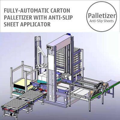 Anti-Slip Sheet Applicator Case Palletizing Machine Carton Palletizer photo-4