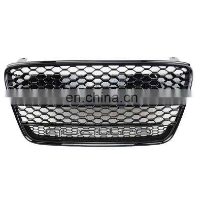 Replacement R8 car front grille for Audi R8 center honeycomb mesh high quality bumper grill 2007-2013