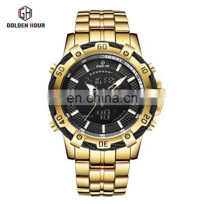 Mens quartz army digital sport original brand golden hour watch water proof watch