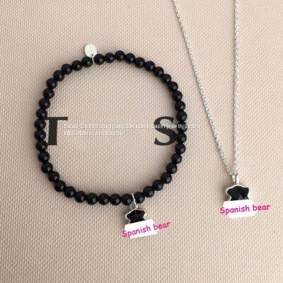 Spanish Bear TOU-S Silver Plated Jewelry Bracelets Edition Women Necklaces Fashion Charming Stud Earrings photo-4