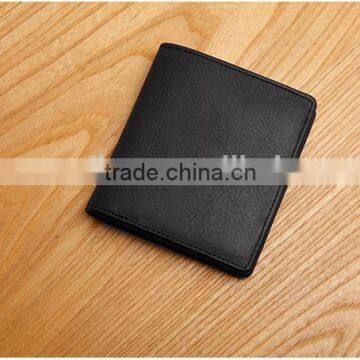 High Quality Vintage Style Genuine Leather Men's Bifold Wallet Small Wallet for Gifts photo-2