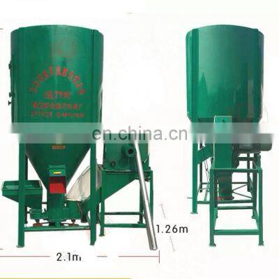 800 kg /h Vertical Grain Feed Processing Mixer and Crusher Machine for Pig Poultry Farming photo-2