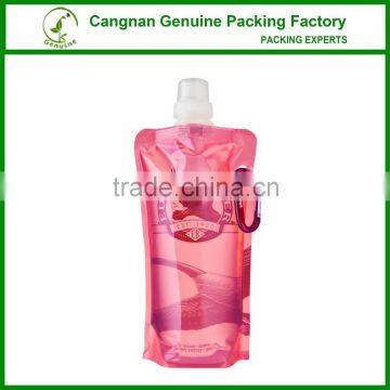 portable and reusable plastic foldable water bottle