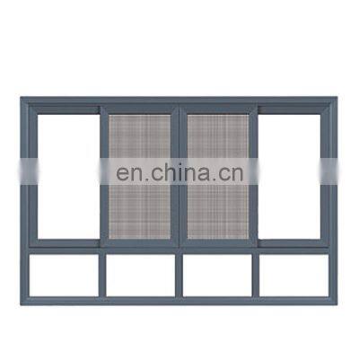 Design Best Standard Size Sliding Window Double Glass Horizontal Pattern Window Aluminium Casement Window