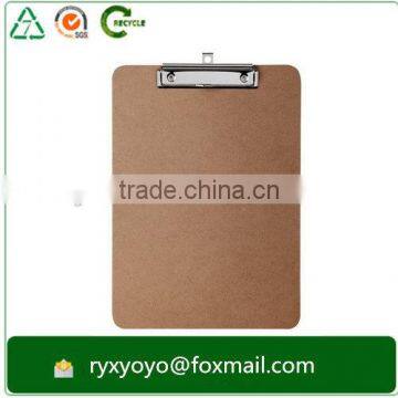 chape factory price MDF medical nursing clipboard with stainless steel wire clip