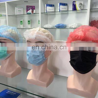 Bouffant Scrub Caps Disposable Non Woven Anti Dust Strip Cap Disposable Hair Net Hats photo-2