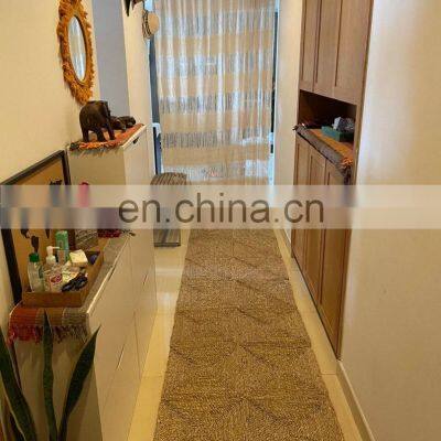 Best Selling Large Wicker Seagrass Rug Rustic Style Natural Brown Straw Floor Mat Carpet Vietnam Supplier photo-4