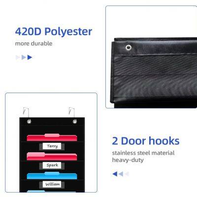 12 Pockets Storage Pocket Chart Hanging Wall File Organizer for Classroom and Office photo-4