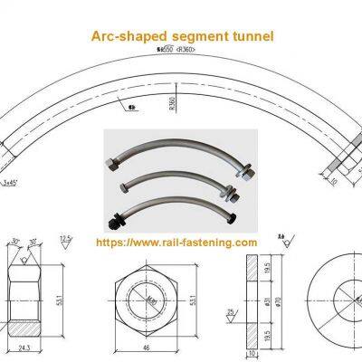 Metro Subway Double Head Arc Segment Bolt