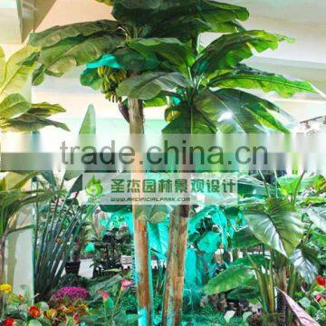 2014 plant tree type large leaf plastic material artificial plants artificial banana plants
