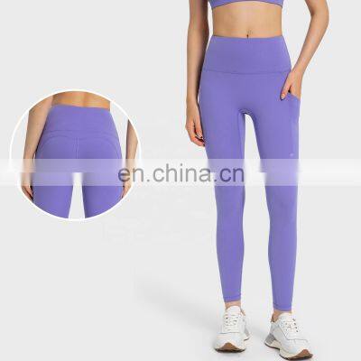 Peach Butt Yoga Women Leggings With Pockets Tights Fitness Gym High Waist Quick Dry Sports Pants