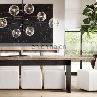 Dining Room light Sphere Brass Chandelier GLASS GLOBE MOBILE THREE-ARM CHANDELIER 46\