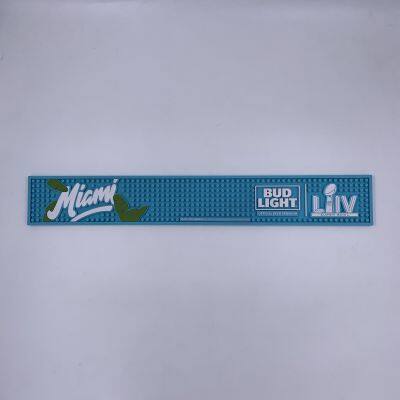 PVC Rubber Beer Bar Mat Eco Water Proof PVC Drinking Bar Rail Mat Silicone Bar Mat Spill Bar Mat photo-2