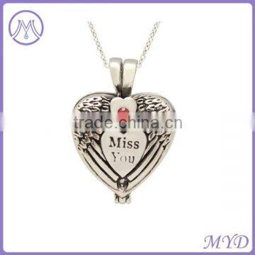 miss you memorial stainless steel locket pet urn pendant jewelry