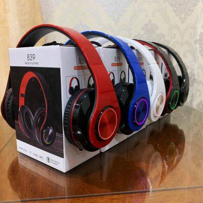 Portable Foldable Wireless Gaming Headset LED Sports Earphones With Hi-Fi Sound DH Microphone In-Ear Over-Ear Gamers Headphones photo-5