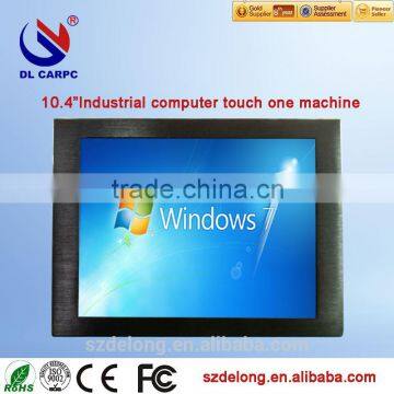 Fanless mini 10.4 inch Industrial PC All In One Touch Screen PC