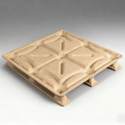 China Made Single Side Recycled Presswood Nestable Pallet for Transportation photo-5