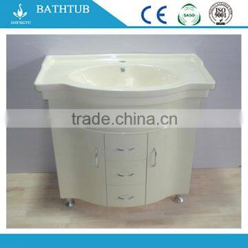 Bathroom Favortable Wash Basin With PVC Materials Bathroom Cabinet