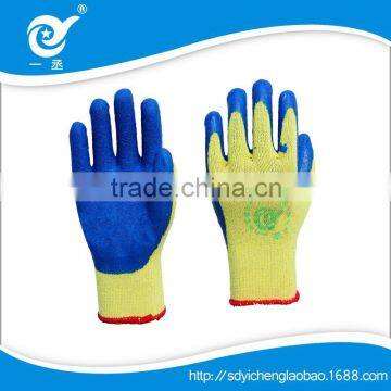 Red Cotton/polyester Blended Glove Coated With Latex photo-5