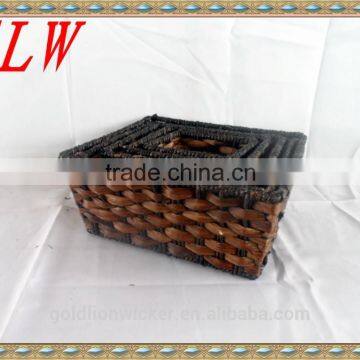 TRADITI0NAL SPLIT WILLOW &WOODCHIP BRAID BASKET WITH LINER